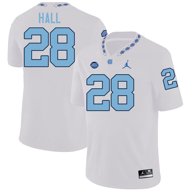 #28 Benjamin Hall North Carolina Tar Heels College Football Jersey Stitched-White